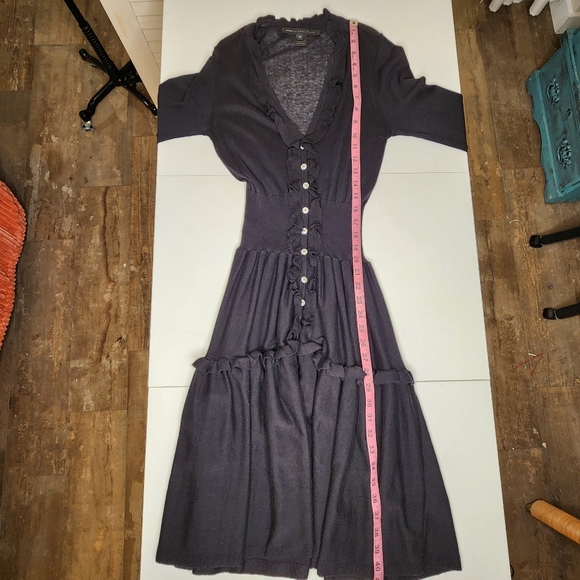 Marc Jacobs Buttondown Ruffle Drop Waist Victorian Witchy Sweater Dress Sz XS - Picture 7 of 12